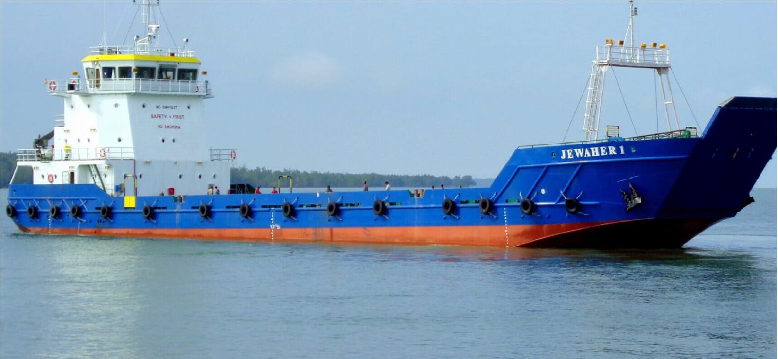 Jewaher 1 vessel at sea